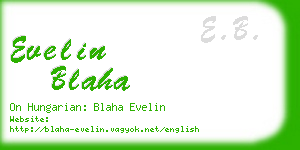 evelin blaha business card